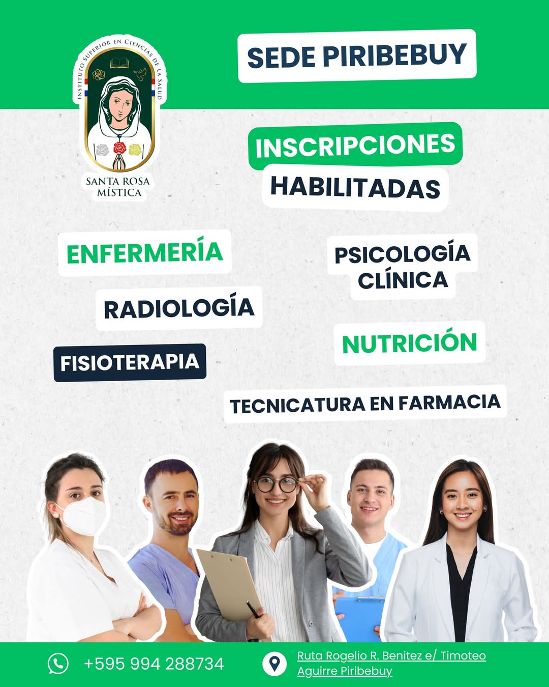 Conocé las carreras habilitadas en el Instituto Superior Santa Rosa Mística – Sede Piribebuy