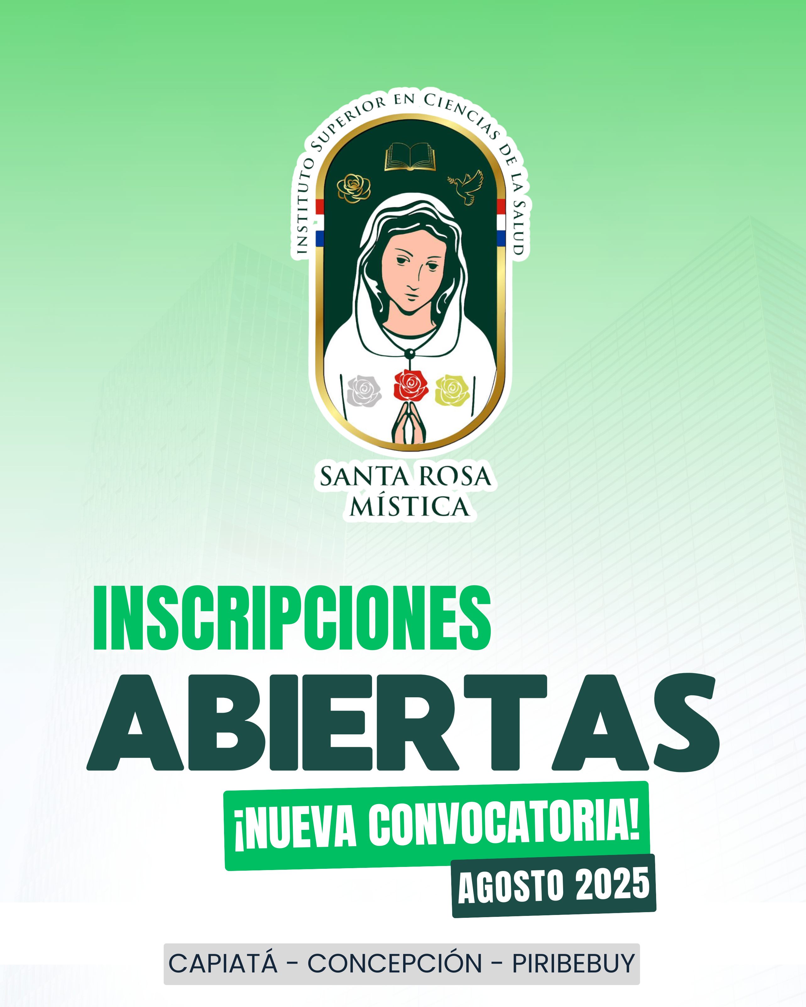Convocatoria Agosto 2025 - ¡Inscripciones abiertas en el Instituto Santa Rosa Mística!